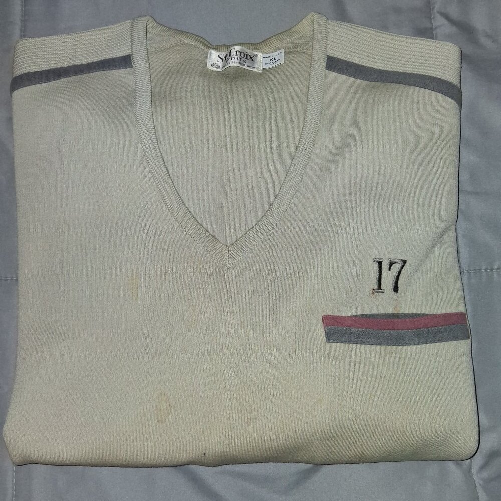 Men's 100% Zephyr Wool V-Neck Sweater